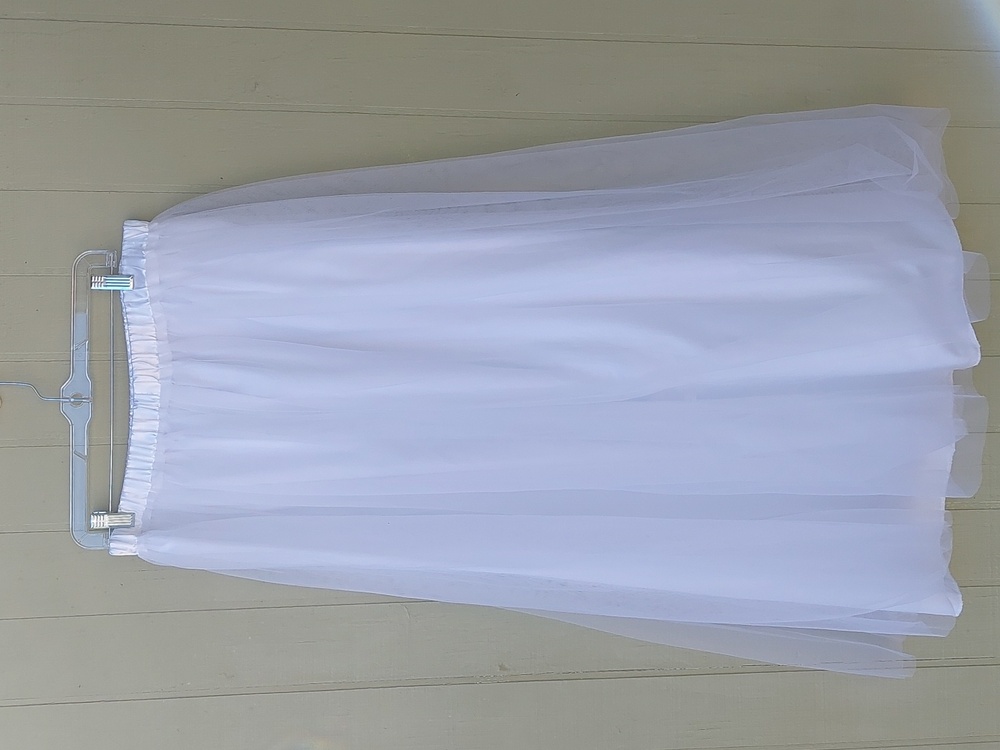 White Tulle Maxi Skirt Sz XXXL
